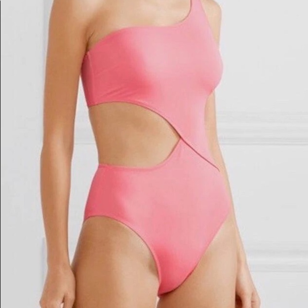 Asymmetrical cutout one piece